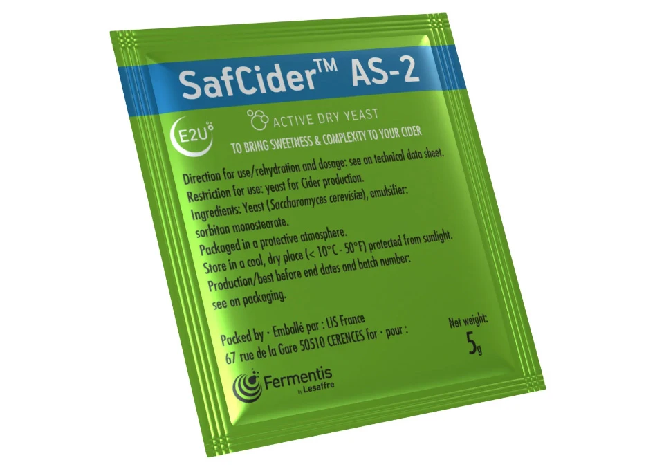 Fermentis Safcider AS-2 5g Jäst - Söt komplex ciderjäst